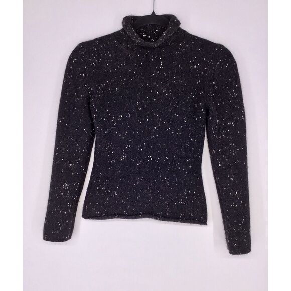 BURBERRY London Women's Black Wool Cashmere Blend‎ Mock Neck Sweater Size XS - Picture 1 of 6